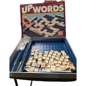 Vintage Milton Bradley MB UPWords Crossword Tiles Grids Word Game #4312 Complete